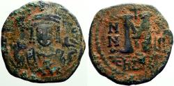 Ancient Coins - Maurice Tiberius AE26 Follis. Antioch.