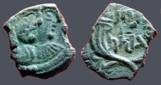 Ancient Coins - Rabbell II & Gamilat AE17, jugate busts / Crossed Cornucopias. Petra.   