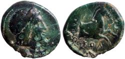 Ancient Coins - Ionia, Kolophon AE14 Apollo / forepart Horse