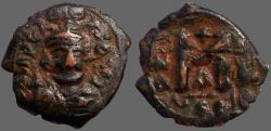Ancient Coins - Constans II AE24 facing bust Follis.  Constantinople