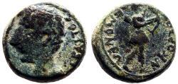 Ancient Coins - Augustus AE13 Akmoneia, Phrygia. Artemis drawing arrow