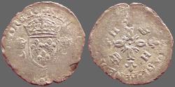 World Coins - France. Henry II AR26 Douzain aux croissants  1551.  Limoges mint