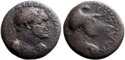 Ancient Coins - Titus, Caesar AE17 Lycaonia, Iconium. Perseus with Phrygian cap