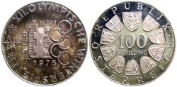 World Coins - Austria 1976  100 Schilling AR36