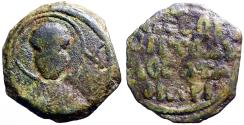 Ancient Coins - Crusades. Tancred AE22 Follis.  Saint Peter.  Antioch