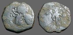 Ancient Coins - Manuel Comnenus I AE17 1/2 Tetarteron.  Christ / Manuel Stg. 