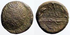 Ancient Coins - Lydia, Philadelphia AE13 Macedonian shield / Thunderbolt in wreath