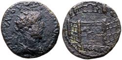 Ancient Coins - Macrianus, usurper AE22 Nicaea, Bithynia. View of octagonal city walls