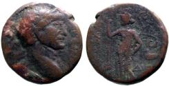 Ancient Coins - Trajan AE23 Judaea, Ascalon. Tyche-Astarte on galley