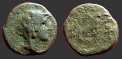 Ancient Coins - Achaios,  AE19 Archaios as Alexander in elephant skin headress / Eagle