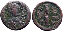 Ancient Coins - Justin I AE15 Decanummium. Constantinople