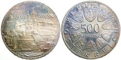 World Coins - Austria. AD 1980. 500 Schilling AR38