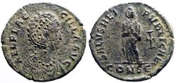 Ancient Coins - Aelia Flacilla AE20.5 Follis. Constantinople