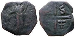 Ancient Coins - Crusaders, Antioch. Tancred AE18 Follis. St. Peter