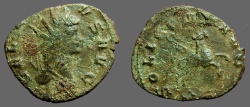 Ancient Coins - Gallienus AE Antoninianus.  Pegasus leaping rt.