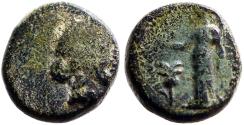 Ancient Coins - Phrygia, Laodicea AE12 bust of Aphrodite / Aphrodite holding dove