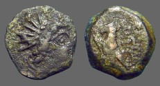 Ancient Coins - Antiochos VIII AE18, Rd Hd. of Antiochos right / Eagle standing left 