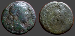 Ancient Coins - Septimius Severus AE26 Nicopolis ad Istrum.  Herakles wrestles Nemean Lion  