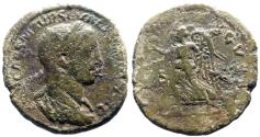 Ancient Coins - Severus Alexander AE31 Sestertius.  Victory advancing left