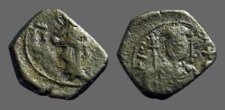 Ancient Coins - John II, Comnenus, AE 1/2 tetarteron, Thessalonika, Christ stg. / John II