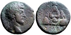 Ancient Coins - Lucius Verus  AE22 Cappadocia, Caesarea.  Mt. Argaeus