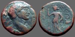 Ancient Coins - Trajan AE23 Judaea, Ascalon. Tyche-Astarte on galley