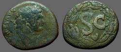 Ancient Coins - Domitian AE26 Antioch, Syria.  SC within wreath