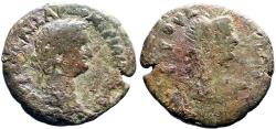 Ancient Coins - Domitian AE23 Diobol.  Isis.  Alexandria, Egypt