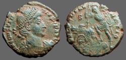 Ancient Coins - Constantius II AE Centionalis, Soldier spearing fallen horseman, Antioch, Turkey.