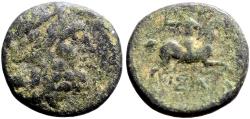 Ancient Coins - Pisidia, Isinda AE17 Zeus / Warrior on horseback