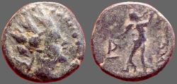 Ancient Coins - Apameia, Phrygia. AE17 Artemis-Tyche / Pan playing flute