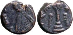 Ancient Coins - Umayyad Caliphate. Abd al-Malik ibn Marwan AE13 Fals