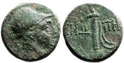 Ancient Coins - Paphlagonia, Sinope AE19 Ares / Sword in sheath