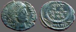 Ancient Coins - Constantius II AE3 Vows in wreath. VOT/XX/MVLT/XXX.