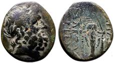 Ancient Coins - Phrygia, Apameia AE20 Zeus / Cult statue of Artemis Anaïtis