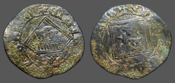 World Coins - Enrique IV billon Blanca. 1471-1474   Castilia and Leon. 