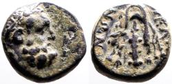 Ancient Coins - Thrace, Perinthus AE13 bearded Herakles / Lionskin draped over club
