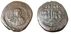 Ancient Coins - Byzantine Empire Anonymous Follis Romanus II  1028-1034 AD