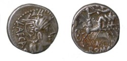 Ancient Coins - M. Porcius Laeca. 125 BC. AR Denarius