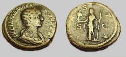 Ancient Coins - Julia Mamaea 222-235AD Mother of Severus Alexander AE Sestertius