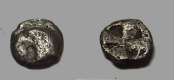 Ancient Coins - Aiglis Kyme Ca 450 BC  AR Hemiobol