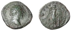 Ancient Coins - Marcus Aurelius 139-180AD AE Dupondius TR POTXX IMP IIII COS III RIC 932