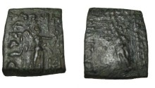 Ancient Coins - Bactria Phlyoxenos Ca. 110-80 BC AE Hemi-obol S# 7665