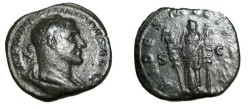 Ancient Coins - Phillip II 244-249 AD AE Sestertius Fides Militum RIC 772a
