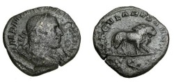 Ancient Coins - Phillip II 244-249 AD AE Sestertius saeculares Avgg RIC 158