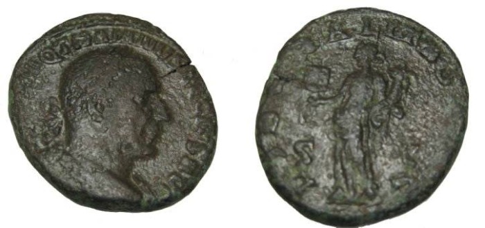 Ancient Coins - Trajan Decius 249-257AD AE As LIBERALITAS AVG RIC 120