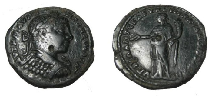 Ancient Coins - Elagabalus 218-222 AD Nicopolis as Istrum AE27
