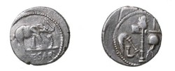 Ancient Coins - Julius Ceasar 49-44 BC AR Denarius 3.95gm CR 443/1 S 1399