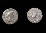 Ancient Coins - Bactrian Antialkas Ca. 145 - 135C AR Drachm