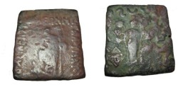 Ancient Coins - Indo-Skythian Mauers Ca 90-57 BC AE Penta Chalkon  M# 2203 S!